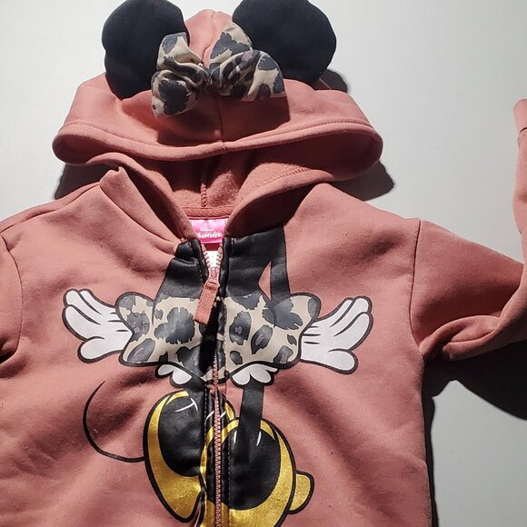 Disney Junior Minnie Mouse Hoodie Jacket Sz 5 - Picture 1 of 16